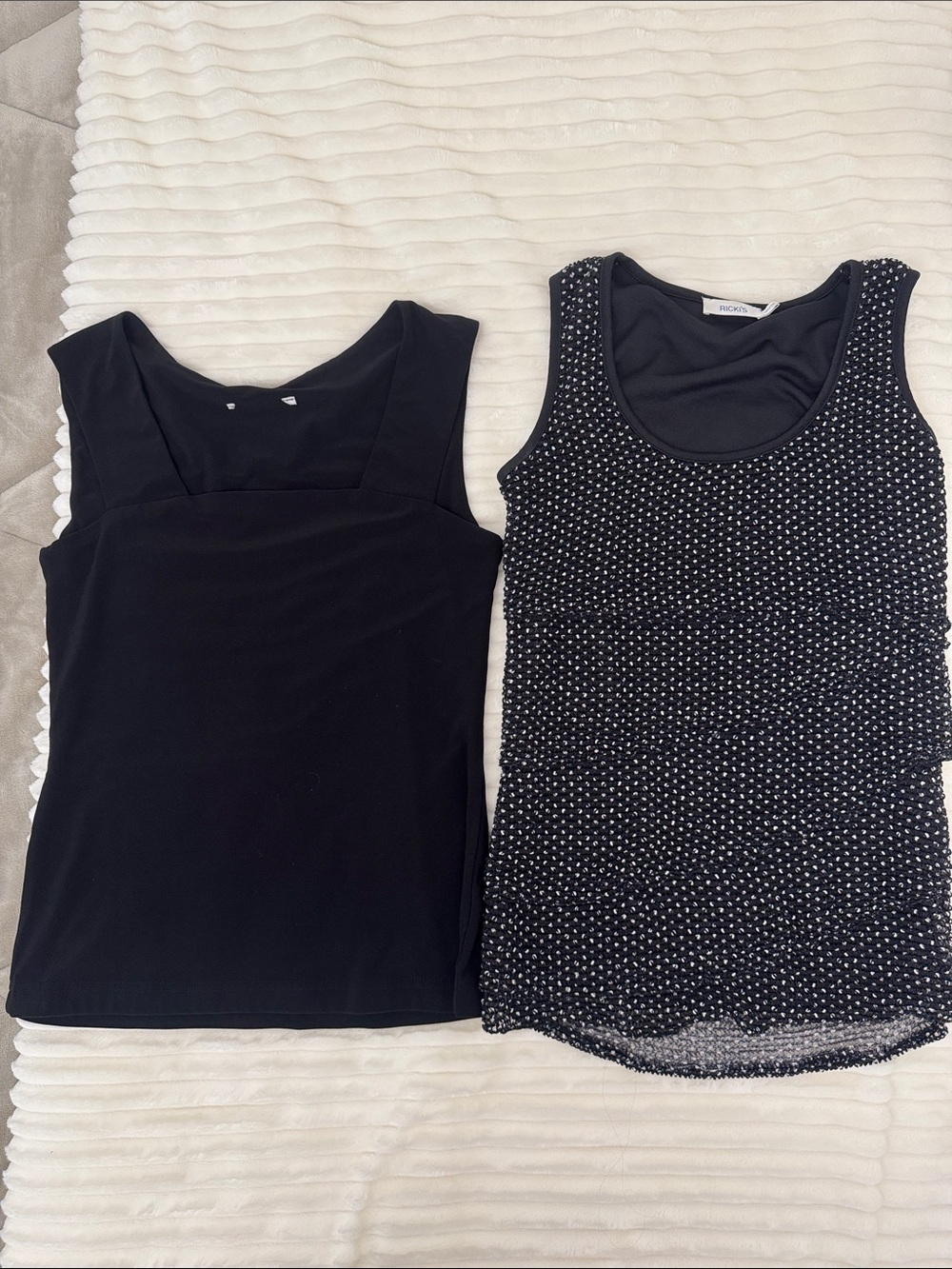 Ricki's Polka Dot Scoop Neck Blouse and Black Unbranded Blouse